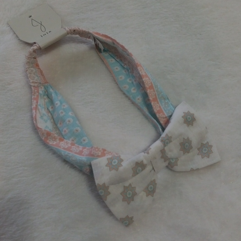 Joie Little Girl 3T Pink & White Floral Paisley Stretch Headband NWT
